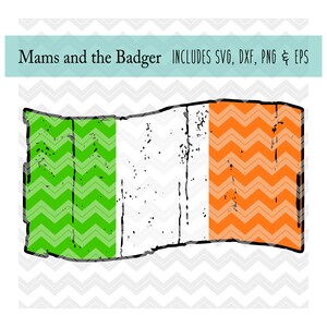 Distressed Irish Flag svg, Ireland Cut File, St. Patrick&#39;s Day, Erin Go Bragh, Silhouette Cameo, Design Space, Cricut Download, dxf png eps