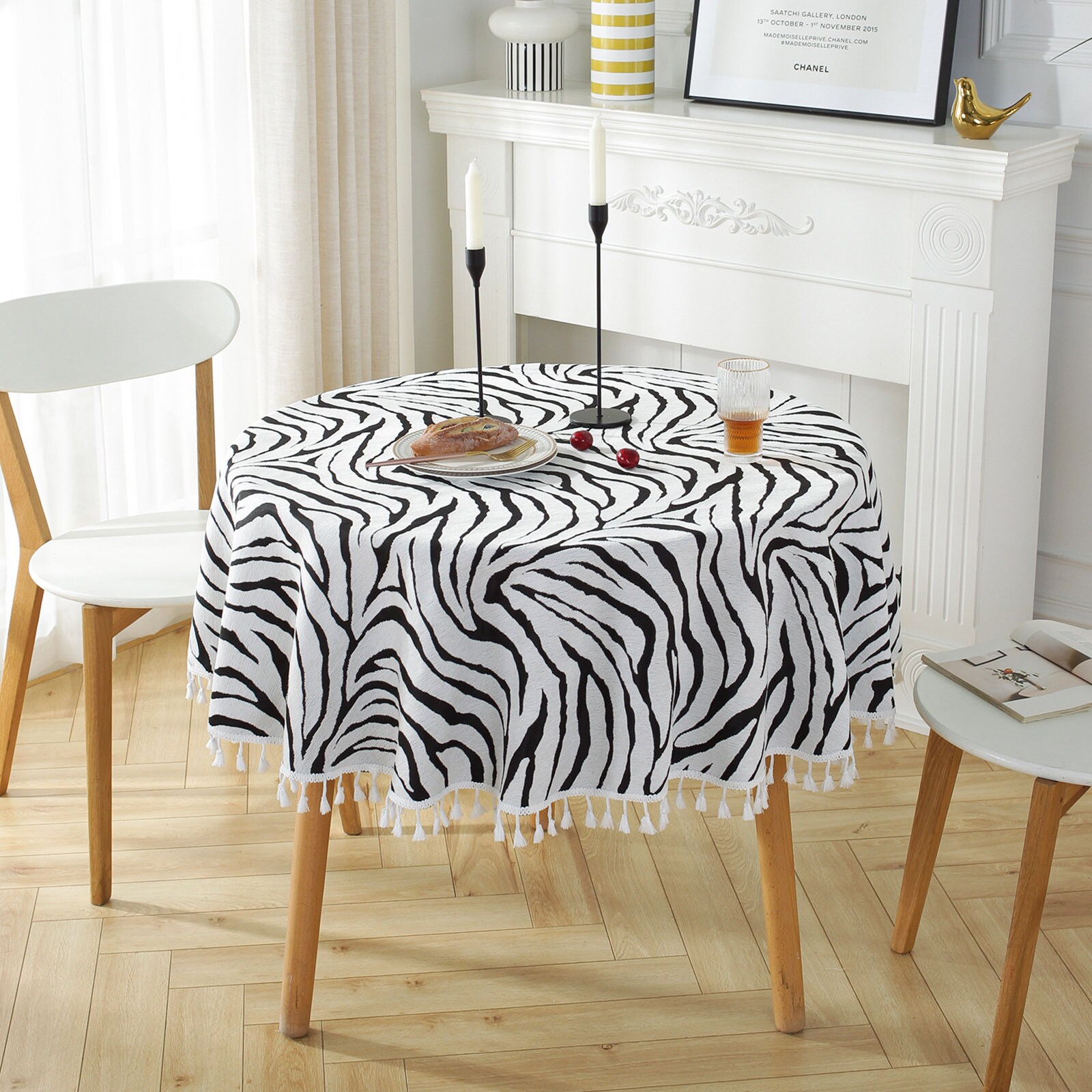 Classic Black and White Striped Table Linens Modern Stripes Etsy