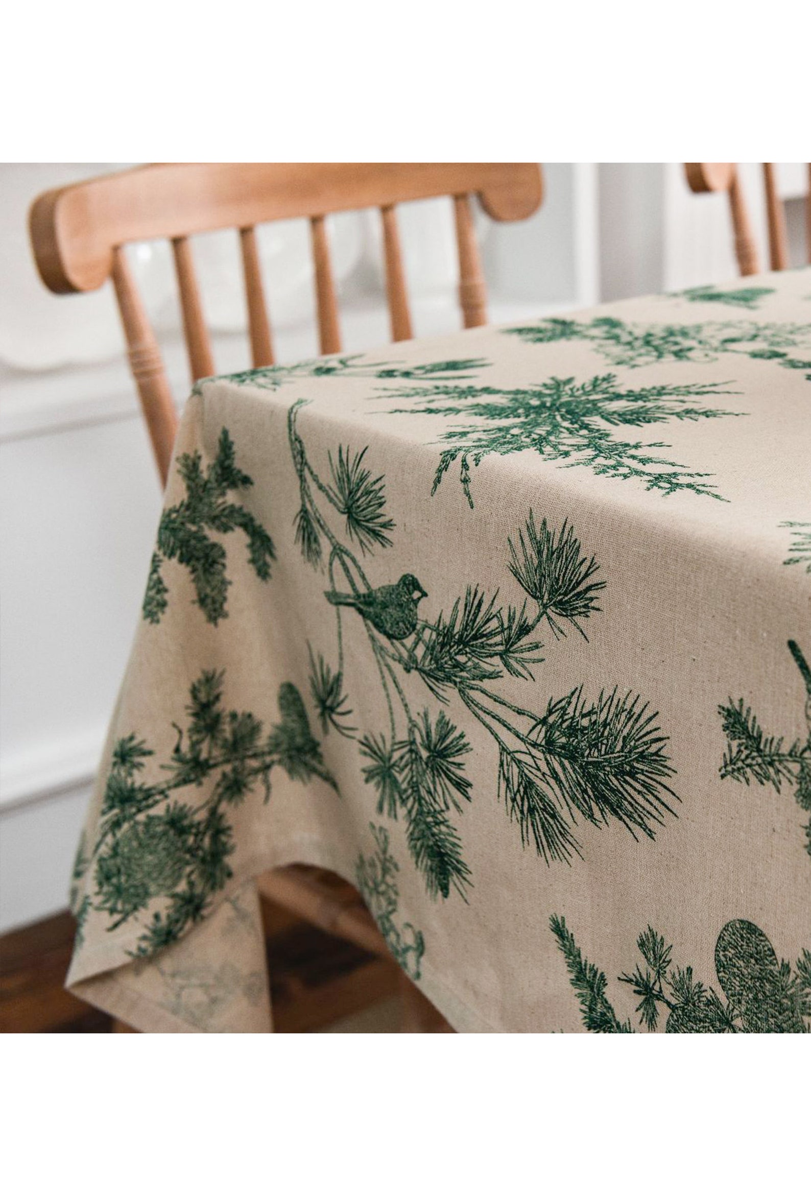 Pinecone Tablecloth Hand Painted Pine Tree Pattern - Etsy