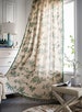 Home Curtain, Translucent Style Curtains, Green Tassels, Retro Curtains, Retro Style Living Room Curtain, Green Flower Print Curtain, Gifts 