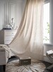 Vintage Curtain, Bedroom Curtain, Translucent Curtains,Linen Cotton Semi Blind Curtain,Beige Tassels,Custom Sizes Curtain,Polyester Curtain 