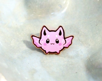 Tiny Cute Bat | Halloween Collectors Hard Enamel Pin Badge | Kawaii Aesthetic Birthday Gift for Her | Christmas Present for Him | Miamouz