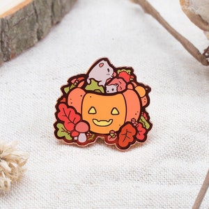 Cozy Hedgehogs | Fall Collectors Hard Enamel Pin Badge | Autumn Vibes | Kawaii Aesthetic Birthday Gift for Her | Christmas Present for Him