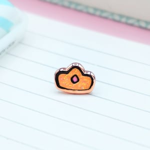 Small Crown Toast Enamel Pin | Tiny Board Filler Hard Enamel Pin | Kawaii Art | Kawaii Aesthetic Birthday Gift | Christmas Present