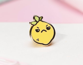 Bitter Lemon | Fruity Collectors Hard Enamel Pin Badge | Kawaii Aesthetic Birthday Gift for Her | Christmas Present for Him | Miamouz