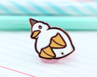 Party Hat Duck Enamel Pin | Cute Adventurer Hard Enamel Pin | Duckling Party Art | Kawaii Aesthetic Birthday Gift | Christmas Present