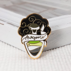 Awesome Aromantic Flag Pride Potion | LGBTQIA+ | Witch Hard Enamel Pins | Rainbow Flag | Pride Month | Miamouz