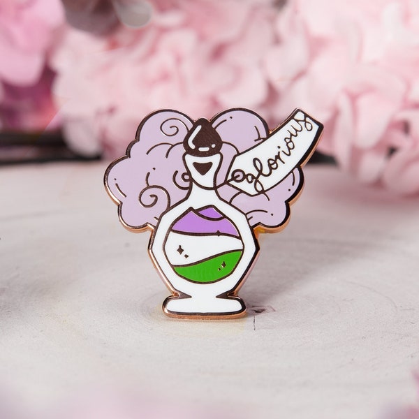 Glorious Genderqueer Flag Pride Potion | LGBTQIA+ | Witch Hard Enamel Pins | Rainbow Flag | Pride Month | Miamouz