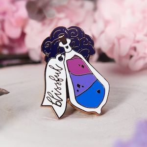 Blissful Bisexual Flag Pride Potion | Bi Flag LGBTQIA+ | Witch Hard Enamel Pins | Rainbow Flag | Pride Month | Miamouz