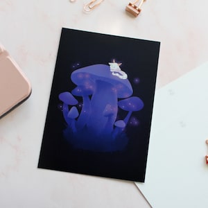 Magical Mushrooms | A6 Fantasy Postcard | Art Print | Greeting Card | Home Decor | Wall Art | Miamouz