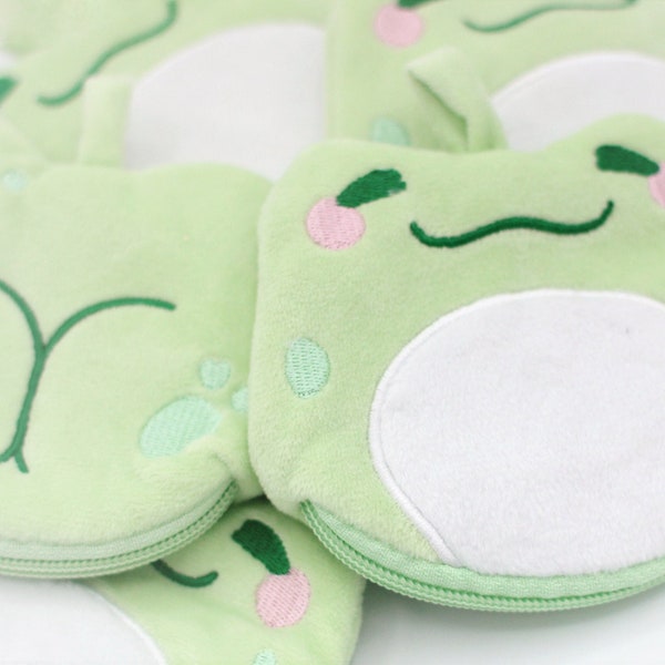 Froggo Butt | Cute Frog Wallet | Kawaii Purse | Plush Wallet | Plush Makeup Bag | Cottagecore & Fairycore | Birthday Gift for Her | Miamouz