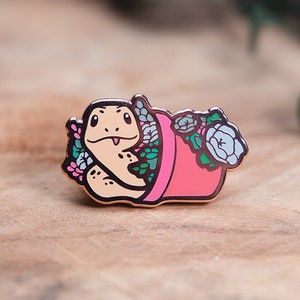 Snake Serenade | Cute Enamel Pin | Succulent Plant Pot | Collectors Hard Enamel Pin Badge | Kawaii Birthday Gift | Christmas Present