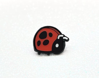 Tiny Ladybug | Mini Pin | Bug Cute Collectors Hard Enamel Pin Badge | Kawaii Aesthetic Birthday Gift for Her | Christmas Present for Him