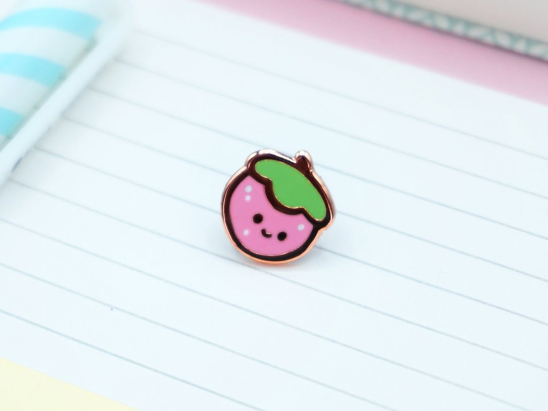 Small Strawberry Enamel Pin Tiny Board Filler Hard Enamel Pin Kawaii