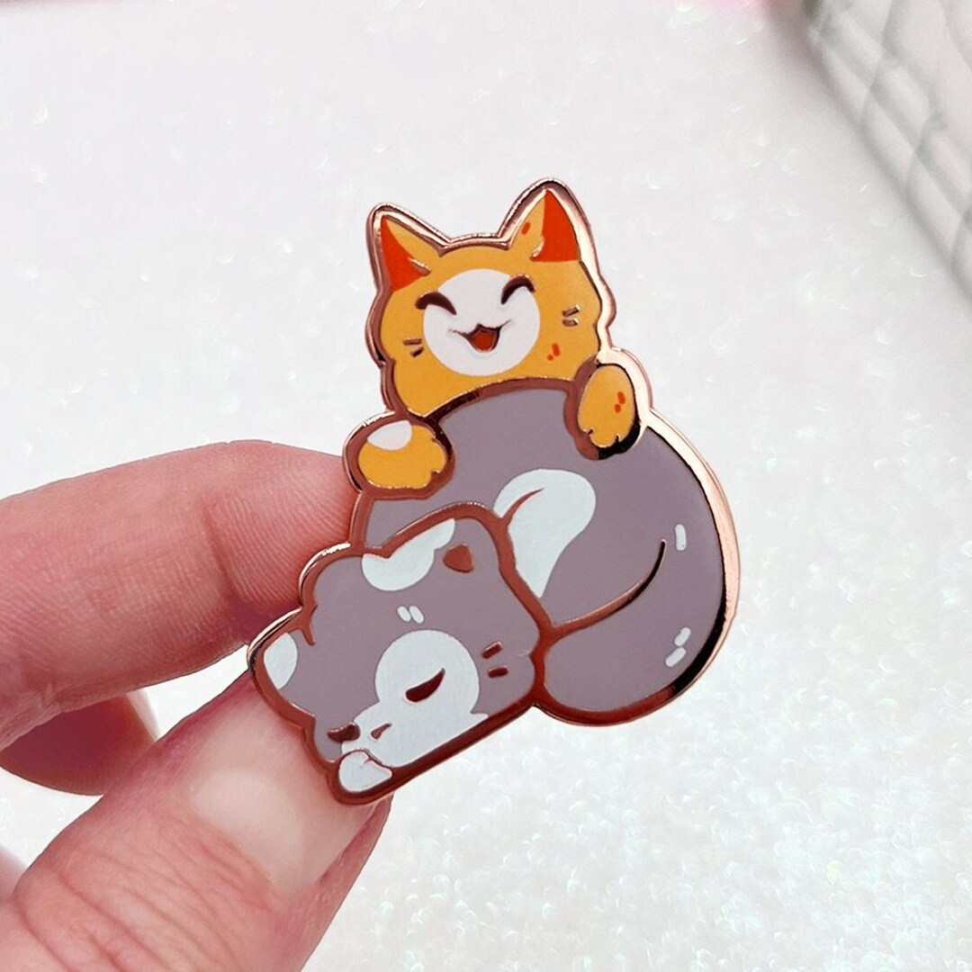 Best Friends Kitty Friend Enamel Pin Cat Hard Enamel Pin Pin Collection