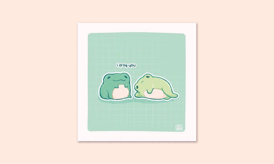 I Frog You 15x15 Art Print | Pastel Square Art Print | Greeting Card ...