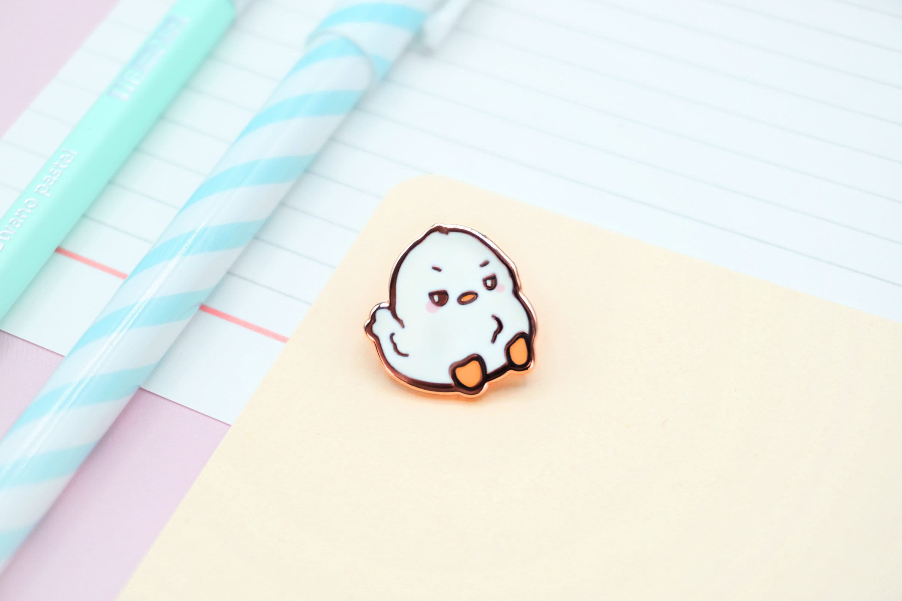 Grumpy Duck Enamel Pin | Cute Adventurer Hard Enamel Pin | Mad Duckling ...