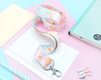 Duck Parade Lanyard | 90cm x 25mm | Pastel Aesthetic | Cute Artist Lanyard | Convention Artist Alley | Kawaii Accessoires