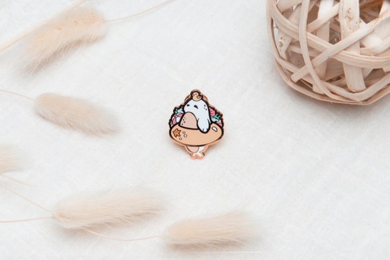 Flower Duck Enamel Pin | Cute Adventurer Hard Enamel Pin | Duckling Art |  Kawaii Aesthetic Birthday Gift | Christmas Present