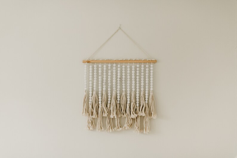 Boho Wooden Bead Wall Hanging Etsy