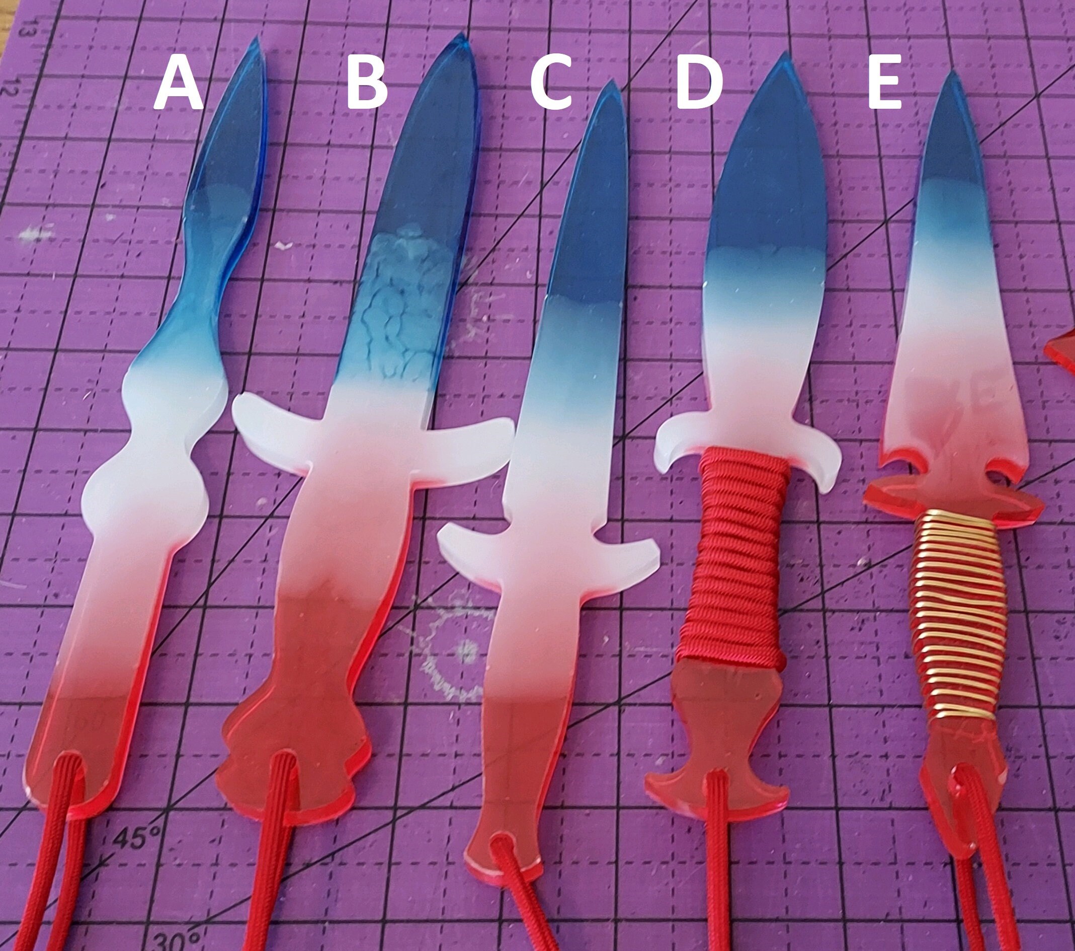 Large Resin Knives not Sharp Etsy