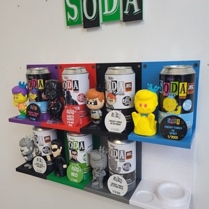 Funko Soda Locking Wall Shelf W/ Display Funko Pop / Stage Funko Soda Shelf | Funko SodaDisplay | Floating Shelf Decor for Display funko