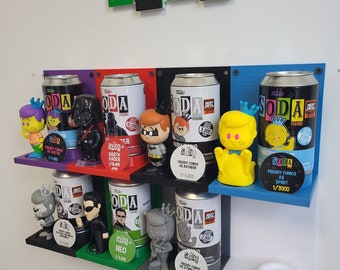 Funko Soda Locking Wall Shelf W/ Display Funko Pop / Stage Funko Soda Shelf | Funko SodaDisplay | Floating Shelf Decor for Display funko