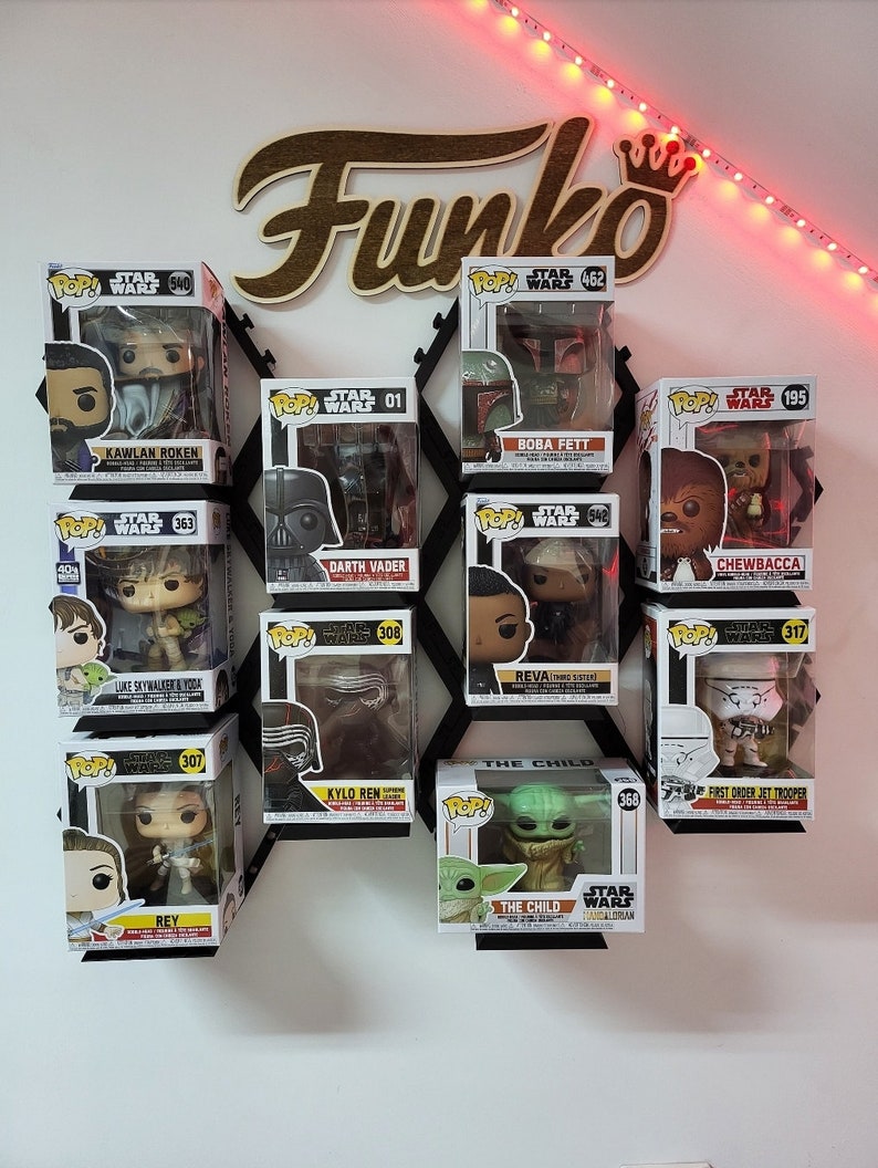 Funko Pop Box Locking Wall Shelf Box Display Funko Pop Stage Etsy
