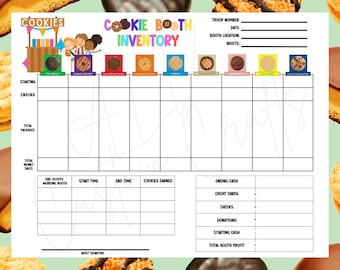 Fiche d'inventaire du kiosque à biscuits 2026 (version ABC Bakers). Téléchargement numérique