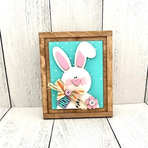 Easter Bunny Interchangeable Sign, Easter Bunny Sign, Farmhouse Decor, Easter Decoration, Happy Easter, Spring Home Decor, Easter Decor