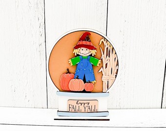 Scarecrow Snowglobe Interchangeable, Fall, Fall Decor, Fall Signs, Fall Tiered Tray, Scarecrow, Scarecrow Signs, Scarecrow Tiered Tray