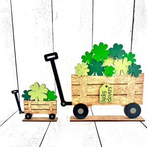Clover Wagon, St Patricks Day, St Patricks Day Decor, Luck of the Irish, Irish, Irish Decor, Irish Signs, Shamrocks, Shamrock Decor, Clover