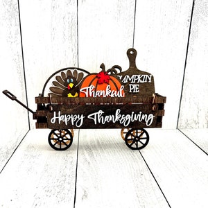 Happy Thanksgiving Wagon, Thanksgiving, Thanksgiving Decor, Thanksgiving Sign, Give Thanks, Pumpkin Decor, Thanksgiving Tiered Tray, Turkey