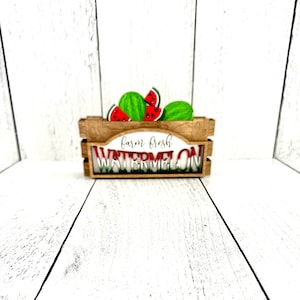 Watermelon Themed Crate, Summer Decor, Watermelon, Watermelon Tiered Tray, Tiered Tray Decor, Watermelon Decor, Summer Tiered Tray, Fruit