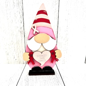 Breast Cancer Gnome, Cancer Survivor, Breast Cancer Signs, Cancer Tiered Tray, Breast Cancer Decor, Cancer Support Gift, Cancer Survivor