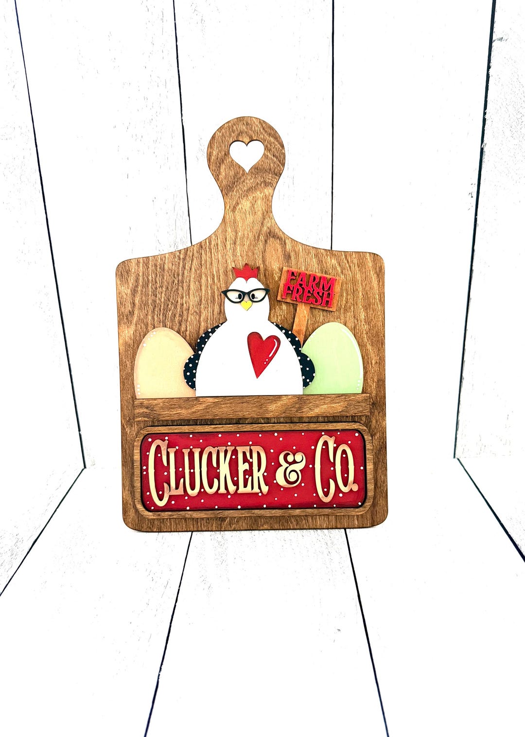 Chicken Breadboard Interchangeable, Farmhouse Kitchen Decor, Country ...