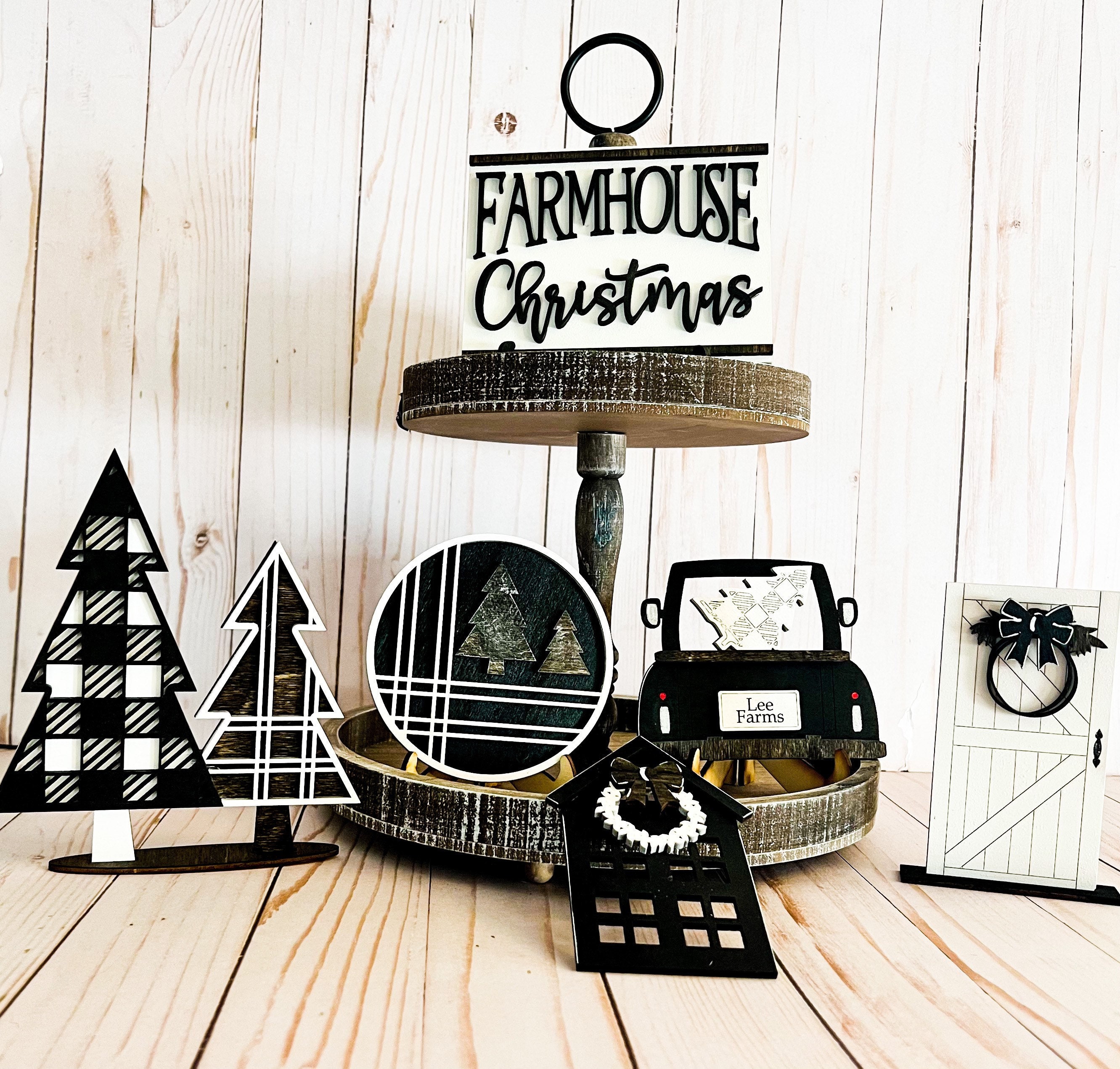 Farmhouse Christmas Tiered Tray, Farmhouse Christmas, Farmhouse Decor, Farmhouse Signs, Christmas Decor, Christmas Signs, Rustic Christmas