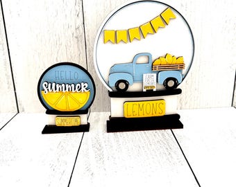 Lemon Interchangeable Snowglobe, Lemon Decor, Tiered Tray Decor, Kitchen Decor, Summer Decor, Lemons, Farmhouse Decor, Lemonade, Citrus