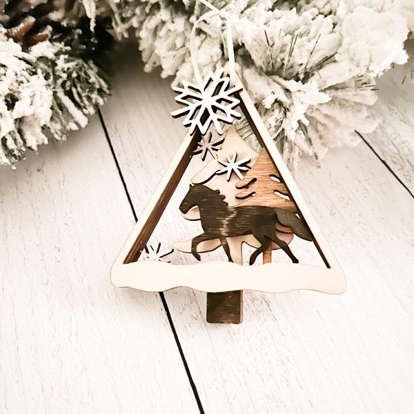 Horse Christmas Ornament, Horse Lover, Farmhouse Ornament, Horse Gift, Pet Ornament, Horse Keepsake, Personalized, Farm Ornament