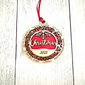 Adorno navideño personalizado 2026, Adorno familiar, Adorno para la primera Navidad imagen 4