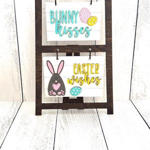 Bunny Kisses Easel Inserts, Easter, Easter Decor, Easter Rabbit, Easter Bunny, Easter Tiered Tray, Easter Eggs, Easter Gift, Interchangeable