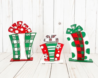 Standing Presents, Presents, Christmas Presents, Christmas Decor, Standing Christmas Decor, Christmas Centerpiece, Christmas Mantle Decor