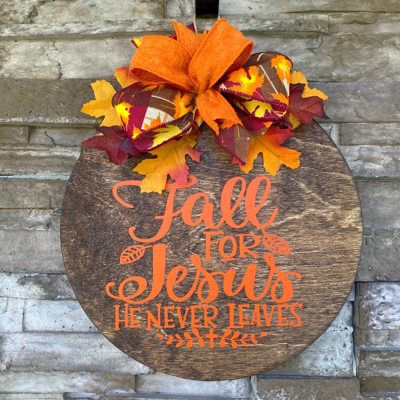 Christian Door Hanger Fall Door Hanger Thanksgiving Fall Etsy