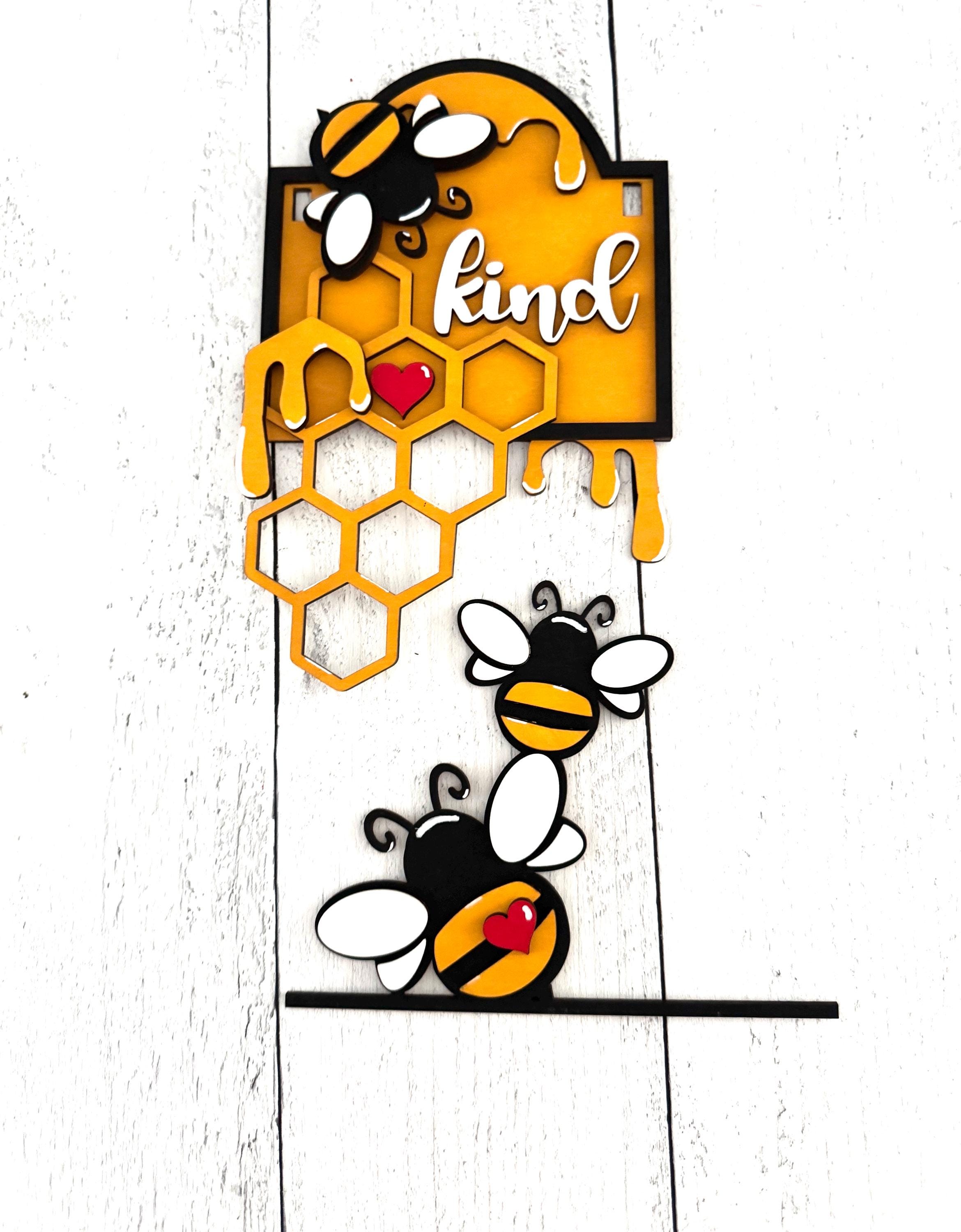 Bee Kind Mini Post, Bee Decor, Spring Decor, Farmhouse Decor, Honey Bee ...