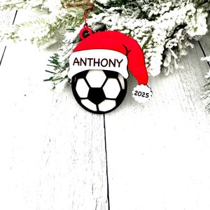 Personalized Soccer Ornament, Soccer Ornament, Soccer Gift, Personalized Gift, Soccer Player Gift, Sports Ornament, Personalized Decor, Gift