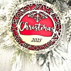 Adorno navideño personalizado 2026, Adorno familiar, Adorno para la primera Navidad imagen 2