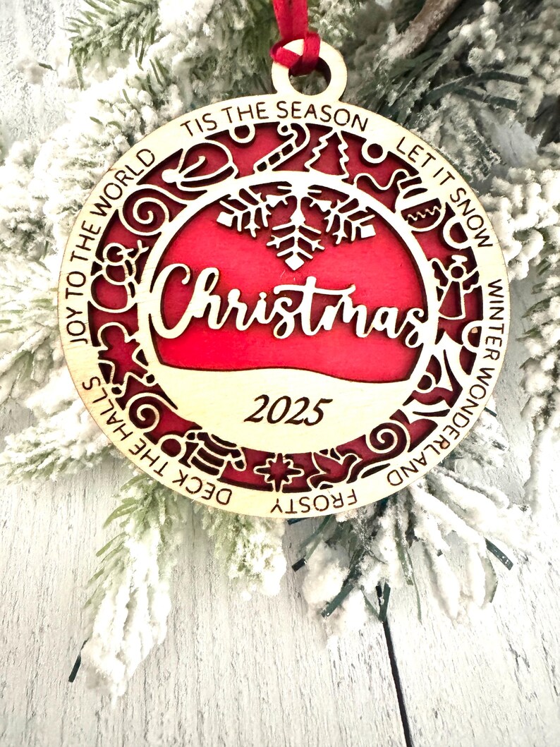 Adorno navideño personalizado 2026, Adorno familiar, Adorno para la primera Navidad imagen 2