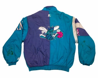 Nba Charlotte Hornets Jacket Basketball Jacket Vintage Nylon Etsy Nba Charlotte Hornets Jacket Basketball Jacket Vintage Nylon Etsy