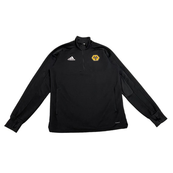 Wolverhampton Wanderers Adidas Half Zip Training Jacket Football
