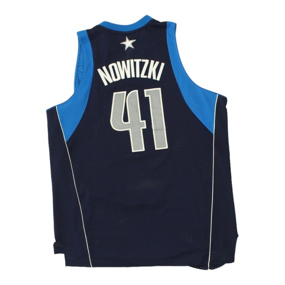 Dallas Mavericks Dirk Nowitzki Mens Blue Reebok J… - image 2